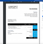 Adding a tax invoice into the delivered email via RUSH native smart email notification